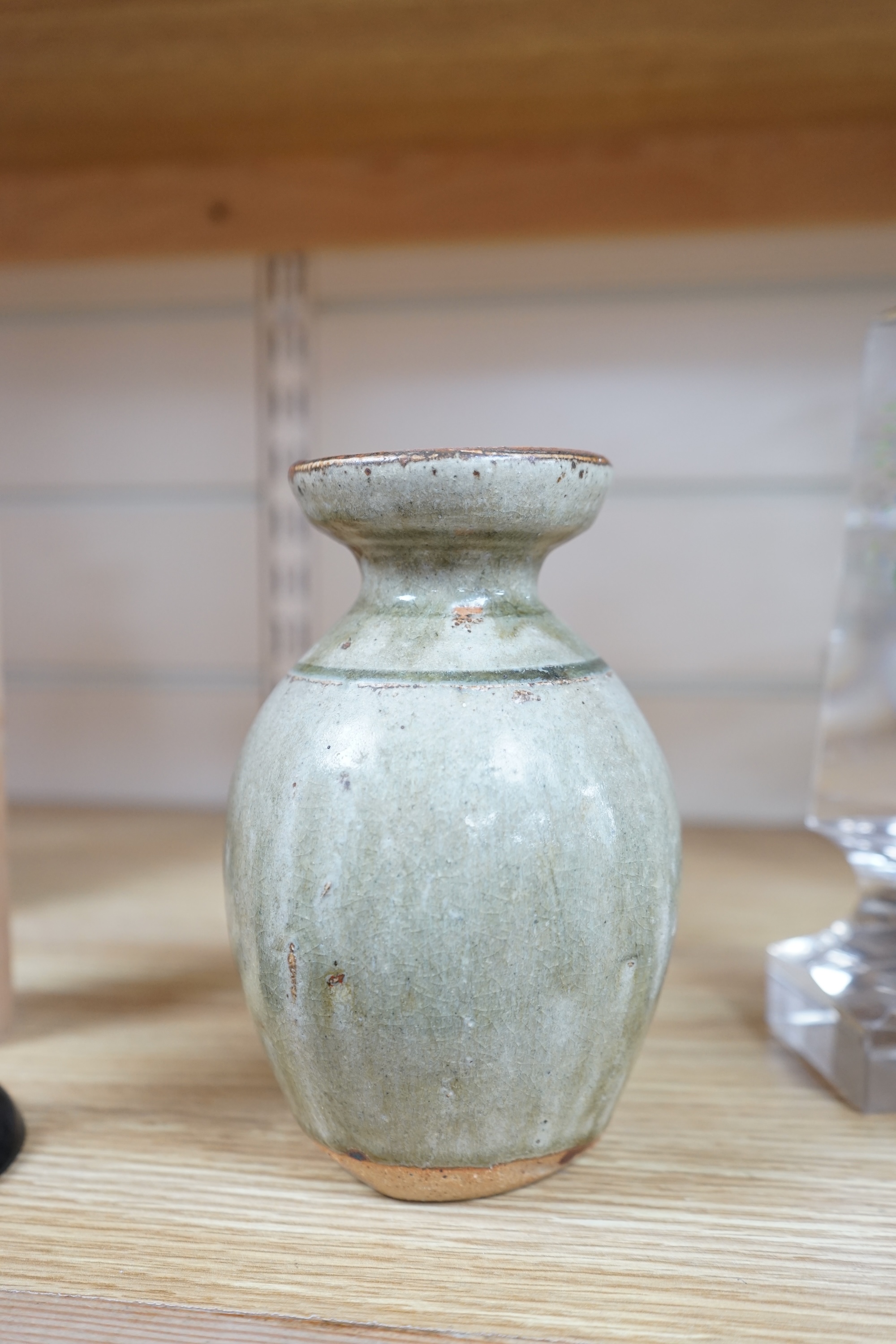 Richard Batterham (1936-2021), a small Stoneware studio pottery vase, 17cm high. Condition - good